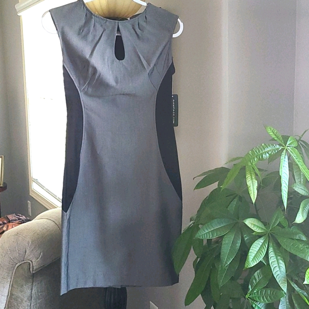 Rampage black/gray casual dress